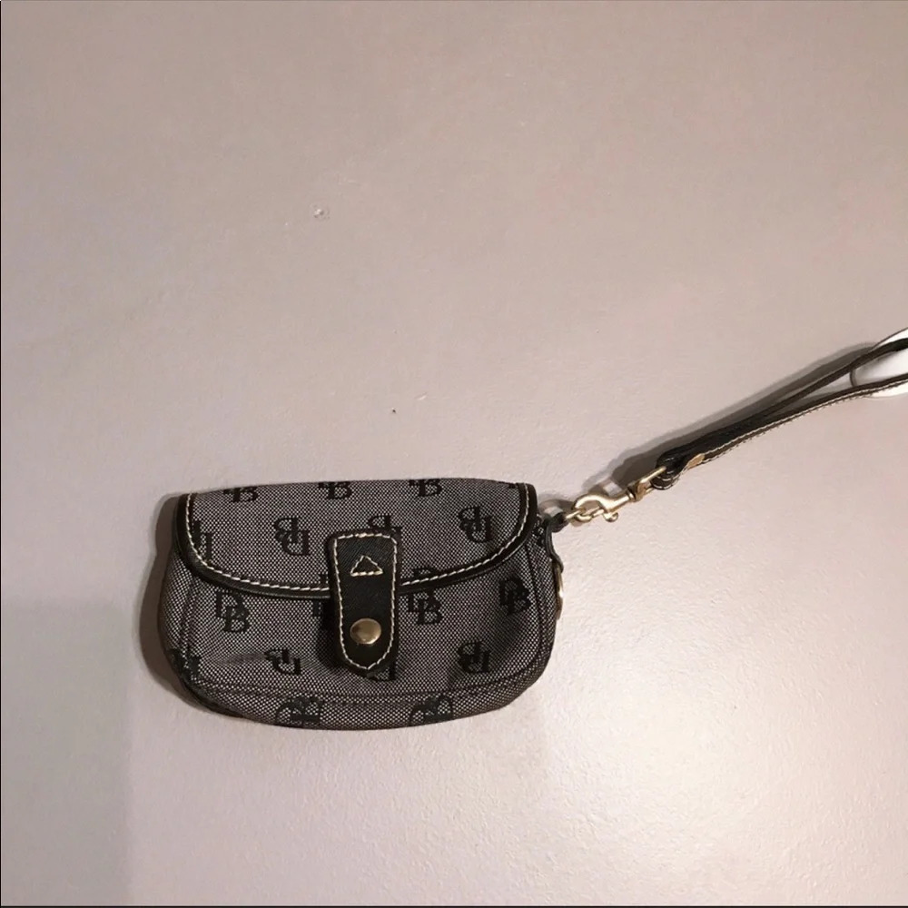 Dooney & Bourke Monogrammed Flap Snap Wristlet - Picture 2 of 7